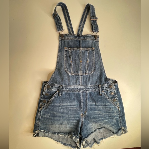 Abercrombie & Fitch Denim Short Overalls S - Picture 12 of 17
